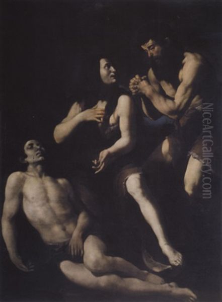 Compianto Di Adamo Ed Eva Sul Corpo Di Abele by Giovanni Battista Caracciolo