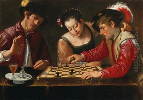 Chess Players by  Caravaggio