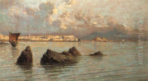 Vele Nel Golfo Di Napoli by Giuseppe Carelli