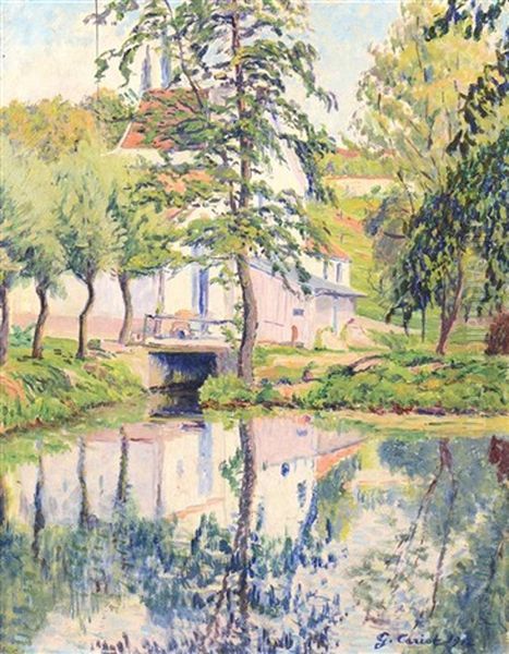 Reflections On The Lake by Gustave Camille Gaston Cariot