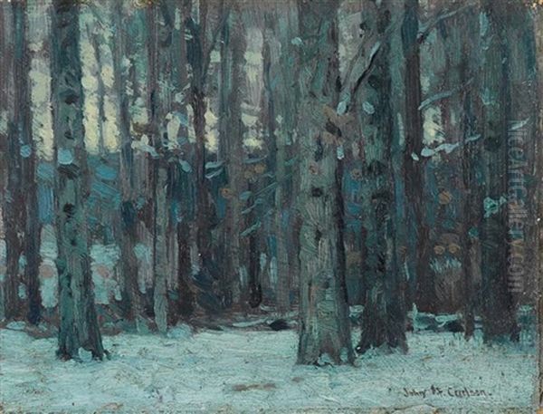 Twilight In The Woods by John Fabian Carlson