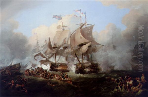 The Battle Of The First Of June, 1794 by John Wilson Carmichael