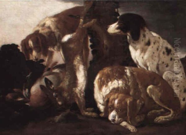 Hounds With Dead Game by Baldassare De Caro