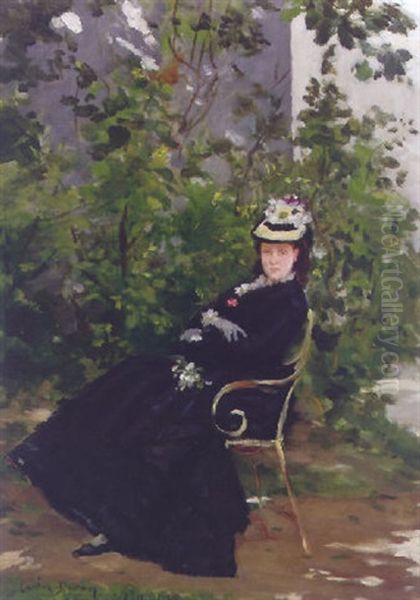 Portrait Of Madame Alice Hoschede by  Carolus-Duran