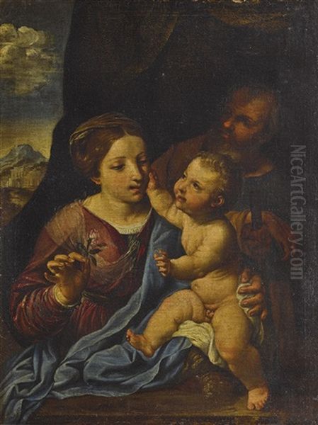 The Holy Family by Angelo Caroselli