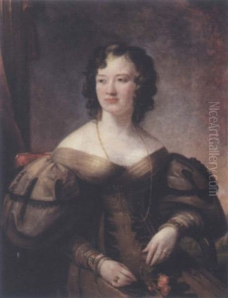 Portrait Of A Lady (lady Lewin?) by Margaret Sarah Carpenter