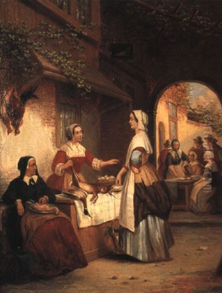 Au Marche by Henri Joseph Gommarus Carpentero