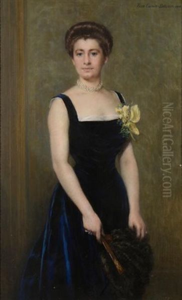 Portrait De Louisette Linzeller by Pierre Carrier-Belleuse