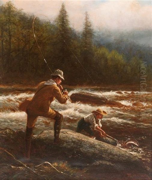 Fly Fishing In The Adirondacks by William de la Montagne Cary