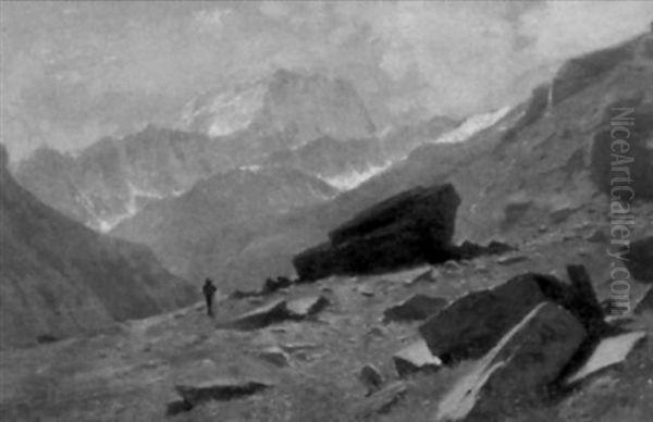 Suisse - Mauvoisin/mont Brule by Gustave Eugene Castan