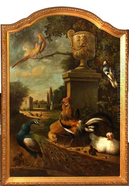 Ornamental Fowl In A Garden by Pieter Casteels III