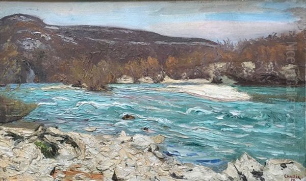 Vue Sur Une Riviere, 1928 by Jean-Laurent Challie