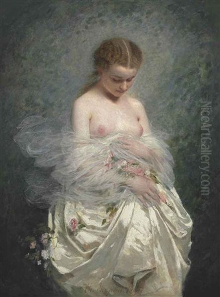 Jeune Fille Aux Seins Nus by Charles Joshua Chaplin