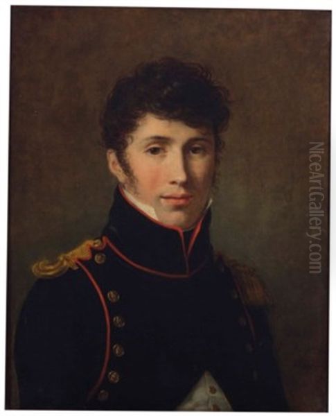 Portrait Of A Young Officer by Constance Marie (Blondelu) Charpentier