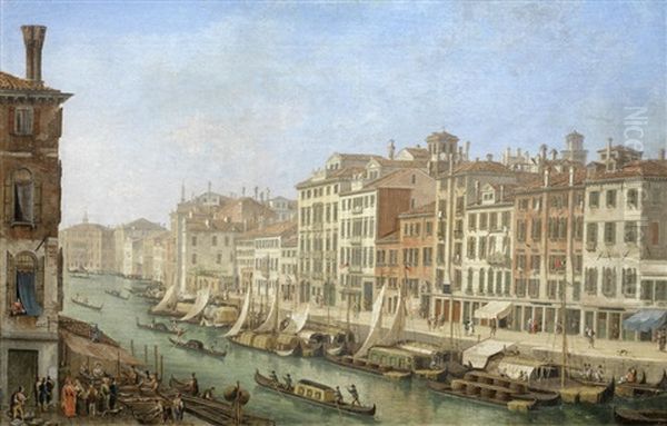 The Grand Canal, Venice From The The Rialto Bridge by Vincenzo Chilone