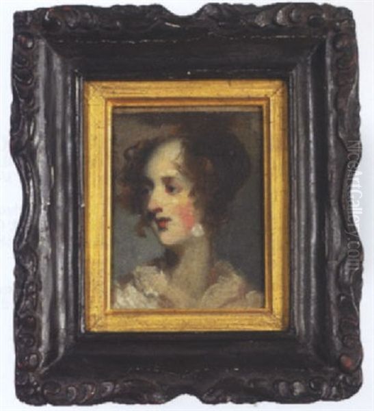 Portrait Study Of A Lady (mrs. Davis?) by George Chinnery