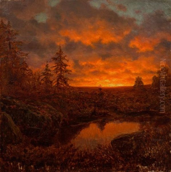 Soleil Couchant Champetre by Ivan Fedorovich Choultse