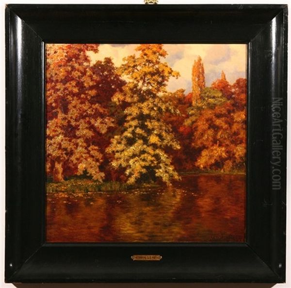 Autumn Trees By The River by Ivan Fedorovich Choultse