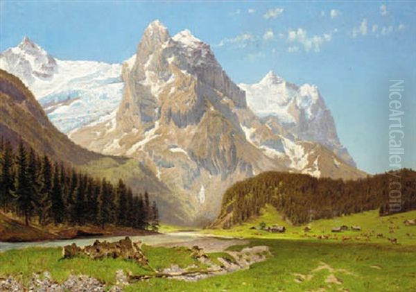 An Alpine Landscape by Godfred Christensen