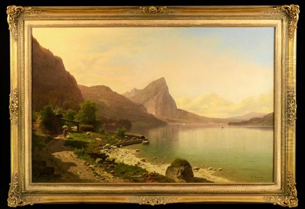 By Mondsee Lake by Adolf Chwala