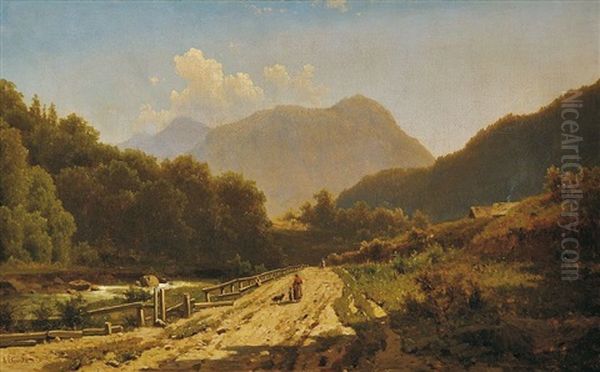 Country Landscape With A Path by Adolf Chwala