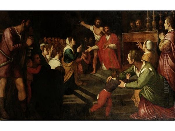 The Martyrdom Of Saint Thomas Becket by Agostino Ciampelli