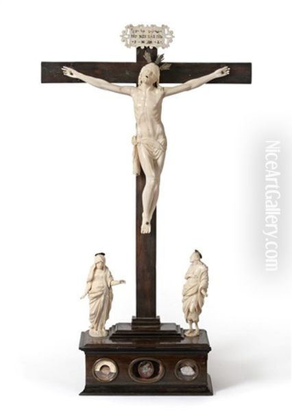 An Ivory Of Christ Crucified by  Cimabue (Giovanni Gualtieri)