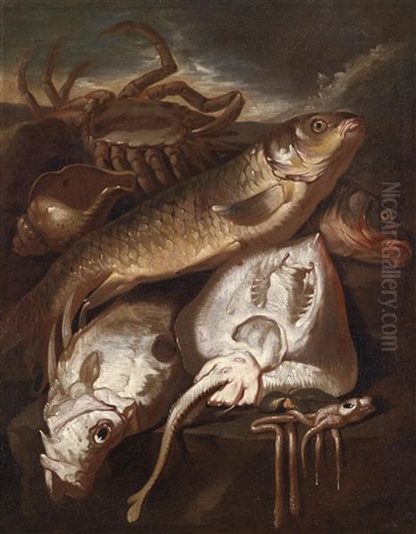 Fischstillleben by Giacomo Francesco Cipper