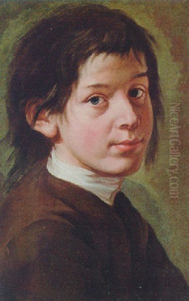 Portrait Of A Boy In A Brown Jacket by Giacomo Francesco Cipper