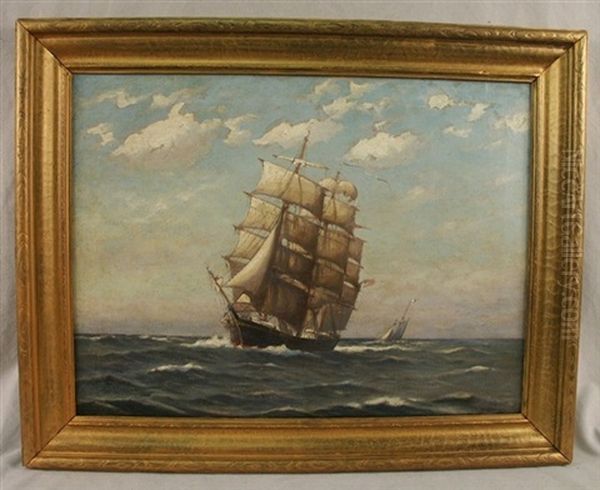 American Ship In Full Sail by C. Myron Clark