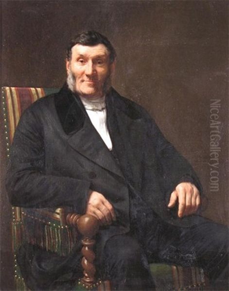 Portrait Of A Gentleman Seated by Jacques Francois Camille Clere