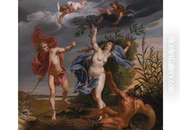 Apollo Und Daphne by Jan Van Cleve III