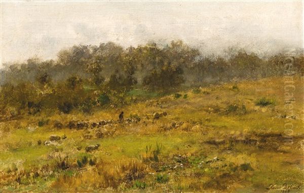 Paysage Avec Berger Et Troupeau by Xavier De Cock