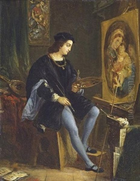 Raphael Peignant La Vierge A La Chaise by Alexandre Marie Colin