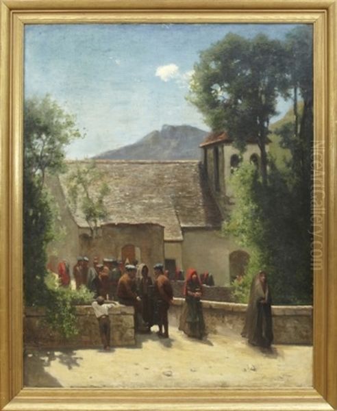 Stadsscen by Gustave Henri Colin