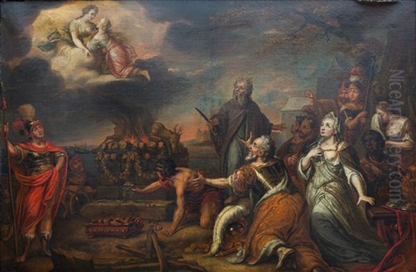 The Sacrifice Of Iphigeneia by Hermann Collenius