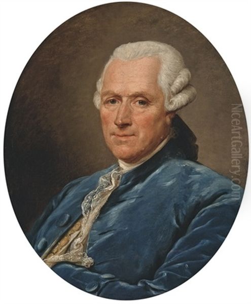 Portrait D'homme En Habit Bleu by Jean Francois Gilles Colson