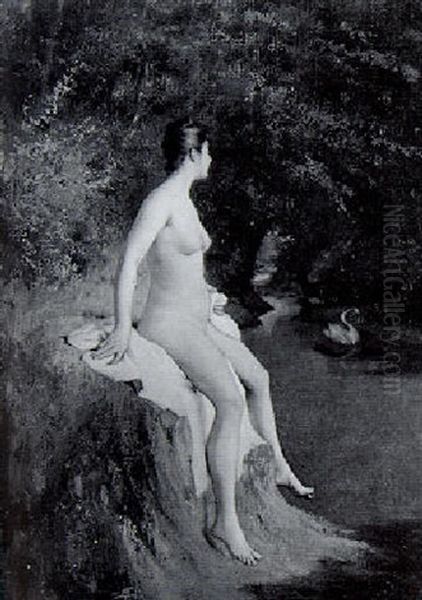 La Baigneuse Et Les Cignes by Charles Corbineau