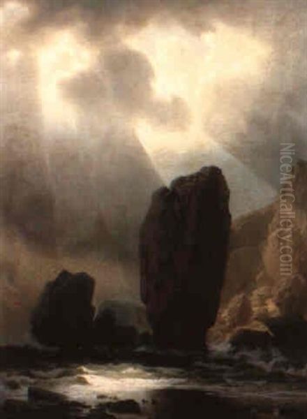 A Rocky Coastline by Johann-Wilhelm Cordes