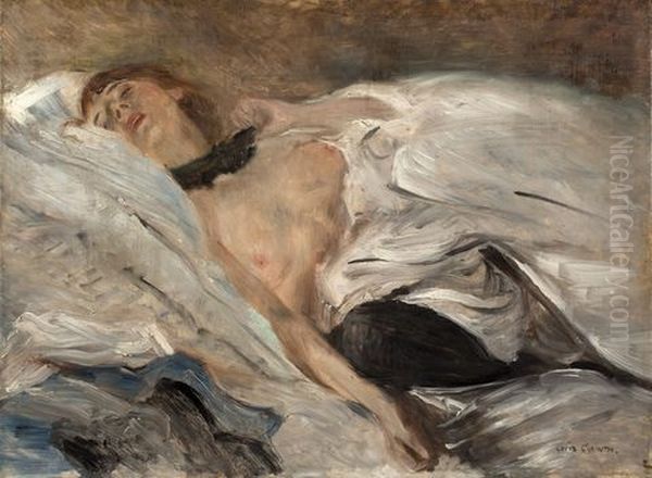 Schlafendes Madchen by Lovis Corinth