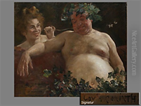 Schlafender Silen Und Nymphe by Lovis Corinth