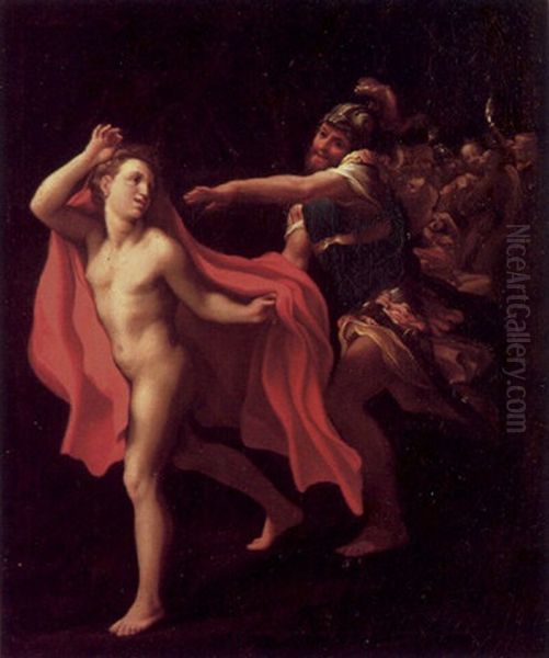 Young Man Fleeing From The Capture Of Christ by  Correggio