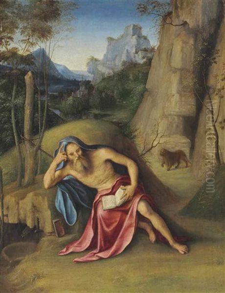 Saint Jerome In The Wilderness by Lorenzo Costa