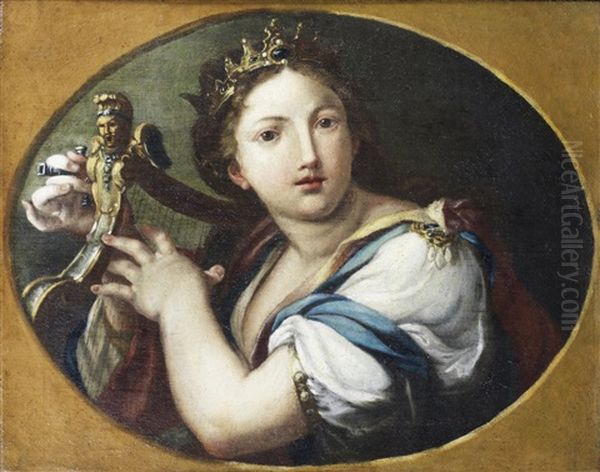 Terpsichore, Within A Painted Oval by Placido Costanzi