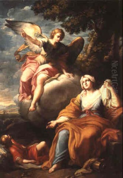 The Angel Appearing To Hagar And Ishmael by Placido Costanzi