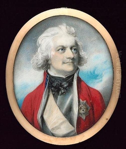 General Sir Robert Sloper Kb, Wearing Scarlet Coatee With Blue Collar And White Facings Over Armoured Breast Plate by Richard Cosway