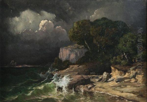 Les Falaises De Sainte Marguerite by Vincent Joseph Francois Courdouan