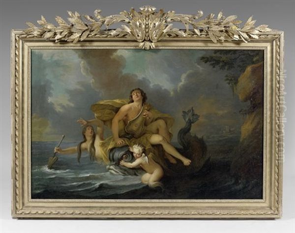 Arion Jouant De La Lyre, Porte Par Un Dauphin by Noel Nicolas Coypel