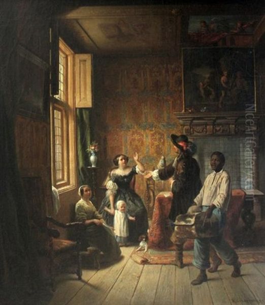 Scene D'interieur Au Serviteur De Couleur by Reinier Craeyvanger