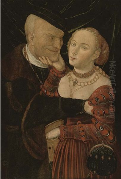 The Ill-matched Lovers by Lucas Cranach the Elder